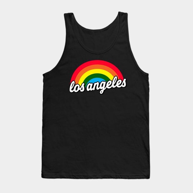 Los Angeles Gay Pride LA Rainbow Flag LGBT Tank Top by McNutt